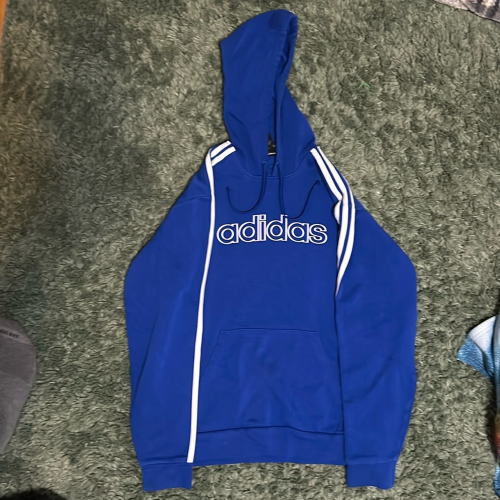 Blue adidas hoodie